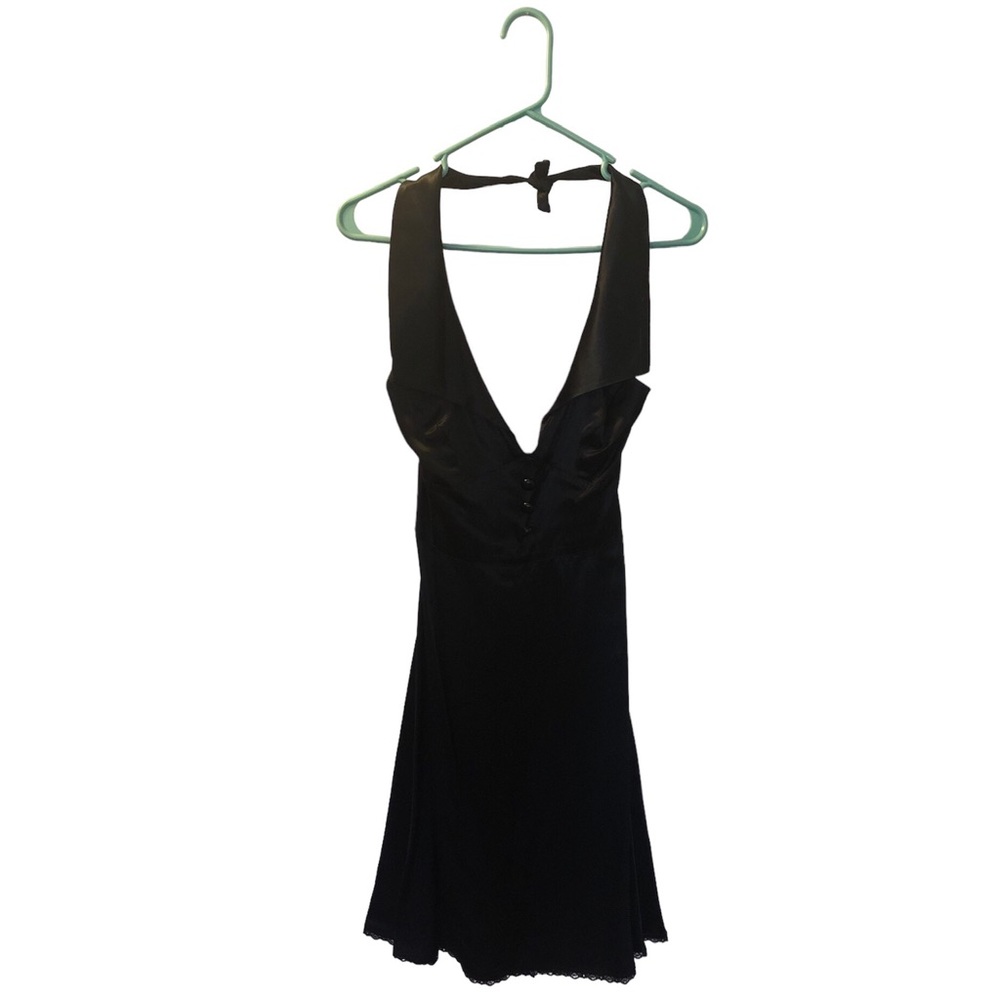 RockSteady Y2K Little Black Satin Dress
